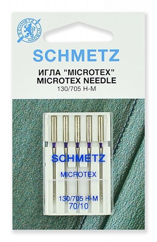 Иглы микротекс (особо острые) Schmetz 130/705H-M № 70 - фото 20347