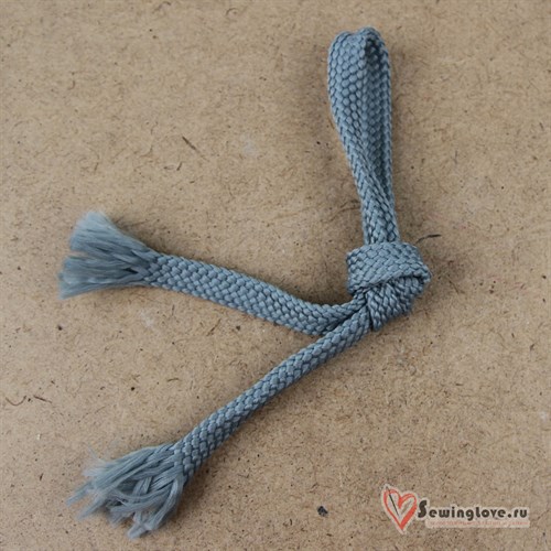 Плоский плетельный шнур, 12 мм, Серый - фото 31102