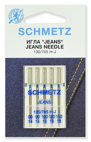 Иглы для джинсы Schmetz 130/705H-J №90 (2шт), №100 (2шт), №110 - фото 32522