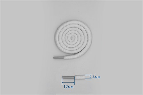 Шнурок круглый Белый, 4мм х 120см - фото 36885