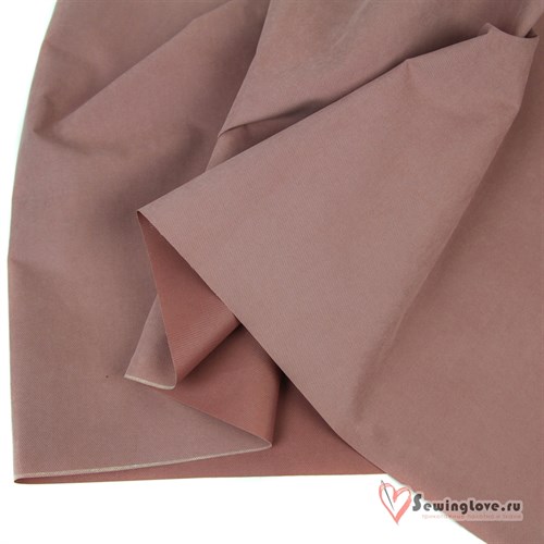 Ткань курточная Твил с Peach эффект. Пыльный розовый, отрез - фото 55507