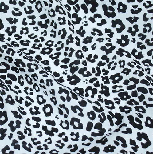 Штапель Леопард черно-белый - фото 62966