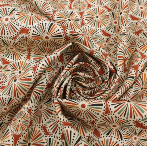 Ткань батист Африканские цитрусы - фото 63473
