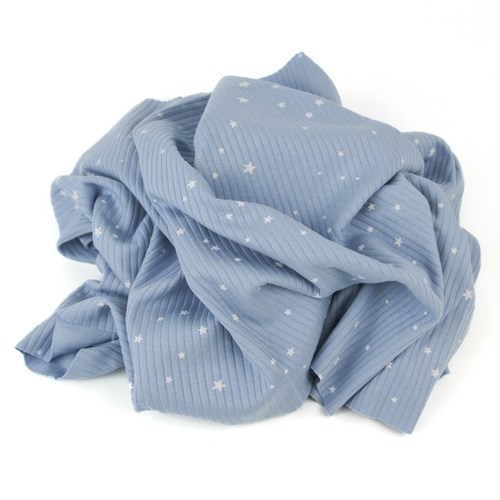 Интерлок рубчик Млечный путь на нежно-синем 1022266 Интерлок рубчик Млечный путь на нежно-синем 1022266