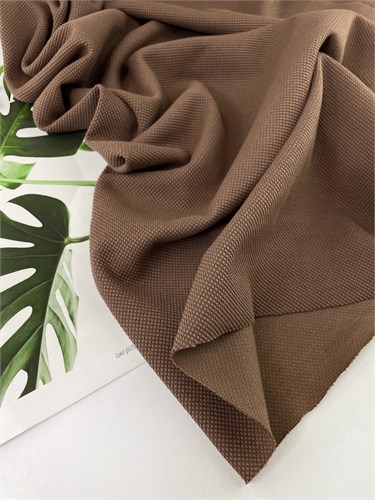 Футер жаккард пике Шоколад 2051023