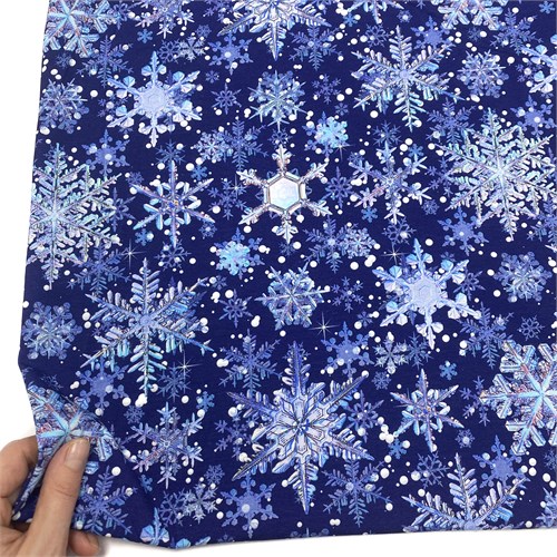 Кулир Снежинки на синем 1032014