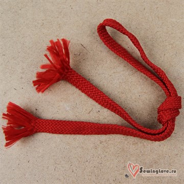 Плоский плетельный шнур, 12 мм, Красный