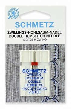 Иглы двойные для мережки Schmetz № 100/2.5 1шт