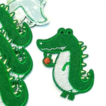 Термоаппликация Крокодил зеленый 6*4см