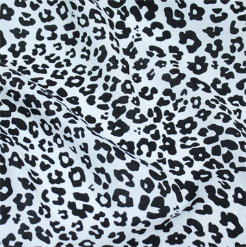 Штапель Леопард черно-белый