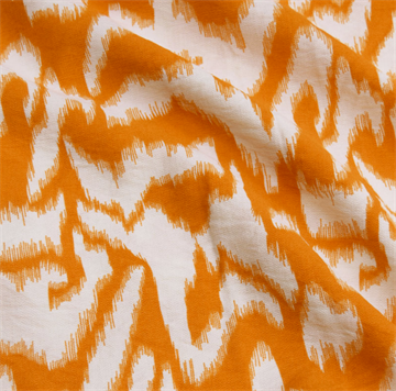 Костюмная ткань крэш Бохо Абстракция оранжевая
