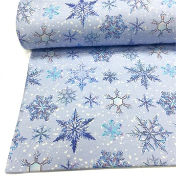 Кулир Снежинки на сиреневом 1032015