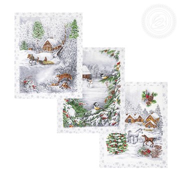 Рогожка Студеная пора, купон (3 полотенца) 2071015