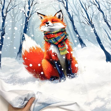 Футер 2х Зимний лис, купон 1012001