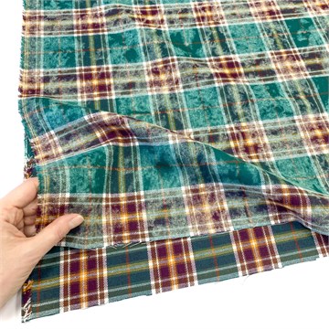 Ткань клетка фуле Зеленый 2033017