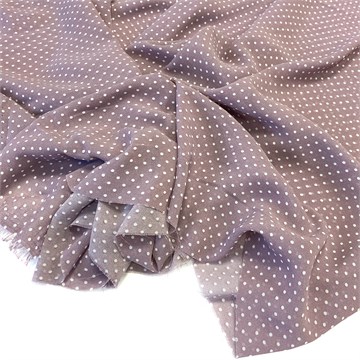 Ткань шифон Горошек на лиловом 2082022