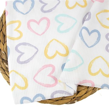 Интерлок рубчик Трафаретные сердца 1022273