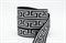 Лента репсовая "Черный с серебряным орнаментом", 25 мм - фото 36778