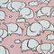 Интерлок Слоники на розовом 1022177