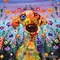 Кулир Собака в цветах, купон - фото 41662