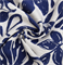 Костюмная ткань крэш Бохо Листья тёмно-синие (уценка-следы от втулки) 2081029